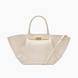 DeMellier Midi New York Lizard-Embossed Leather Tote Bag